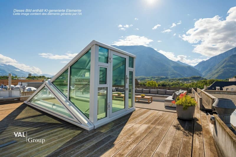 Attique en duplex avec terrasse sur le toit, au coeur de la ville (1)