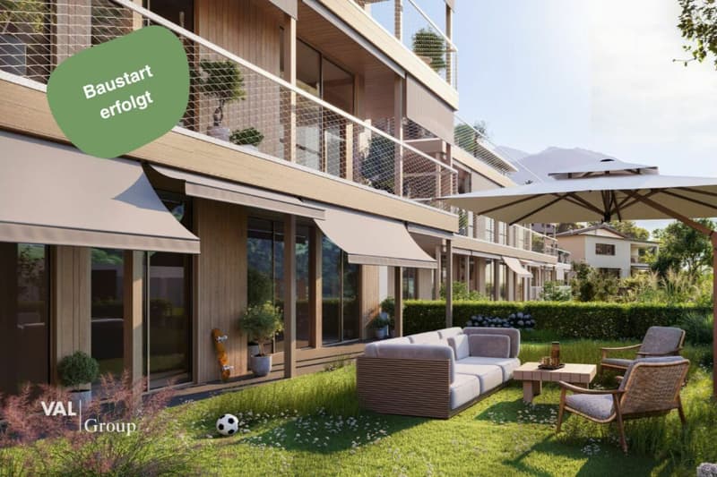 Moderne 3.5 Zimmerwohnung an erhöhter Lage mit Blick auf das Rhonetal (1)