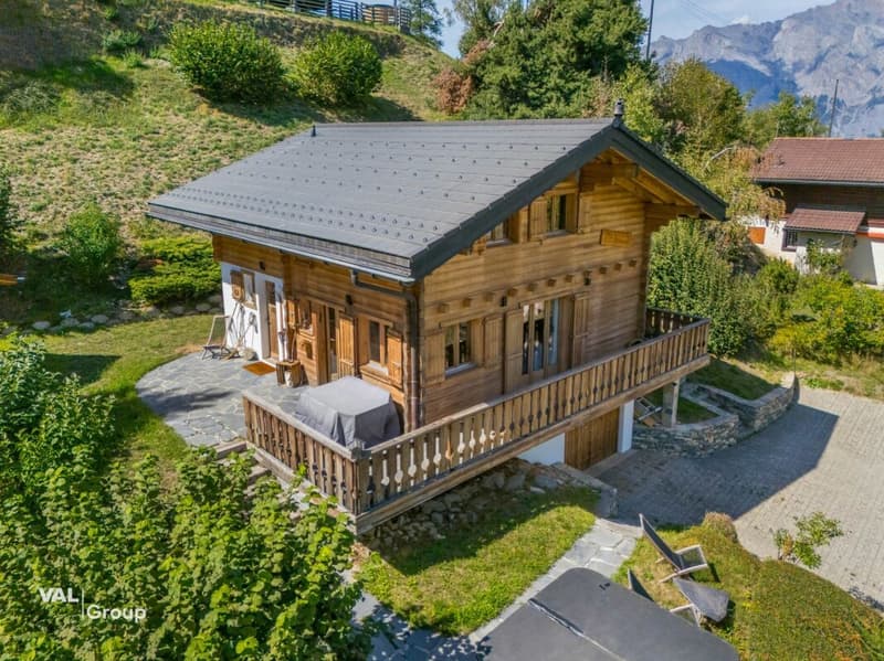 Vue, confort et bien-être! Superbe chalet meublé à La Tzoumaz (1)