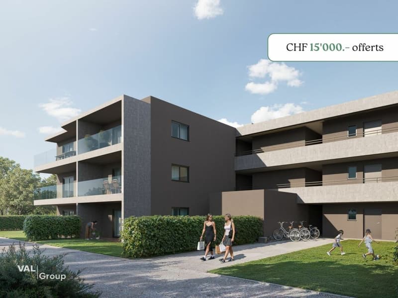 Attique 3.5 pièces neuf - CHF 15'000.- offerts dès maintenant (1)