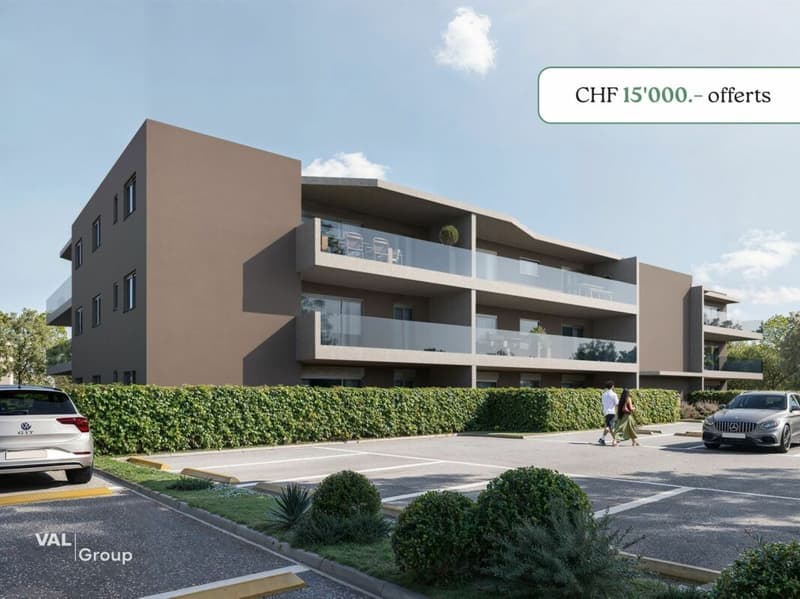 Résidence Althéa : 3.5 pièces neuf avec jardin et CHF 15'000.- offerts (1)