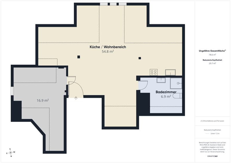 Charmant appartement de 1,5 pièces dans un immeuble ancien au 5e étage à Wil SG – situation calme avec belle vue (7)