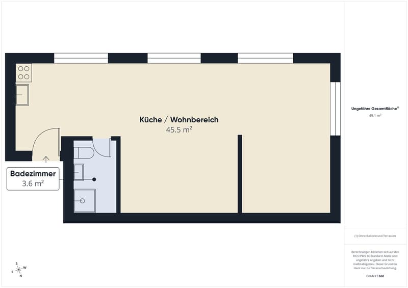 Möbliertes Studio an zentraler Lage (8)