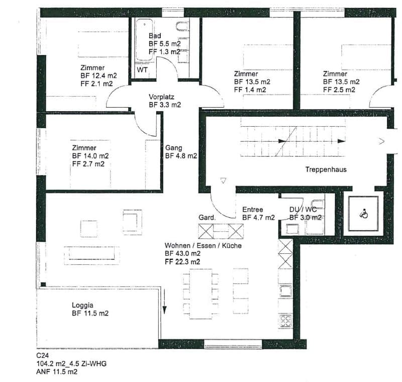 Modern 4.5-room apartment with balcony in Opfikon (Glattpark) – available immediately! (12)