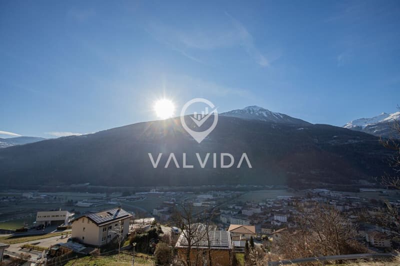 Sunny building land with project in Steg (5)