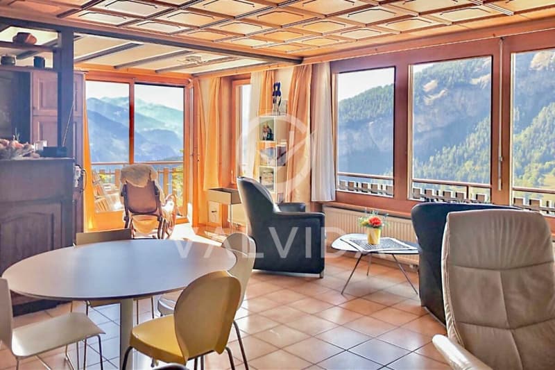Incantevole appartamento duplex 3.5 locali con vista imprenabile ad Albinen (4)