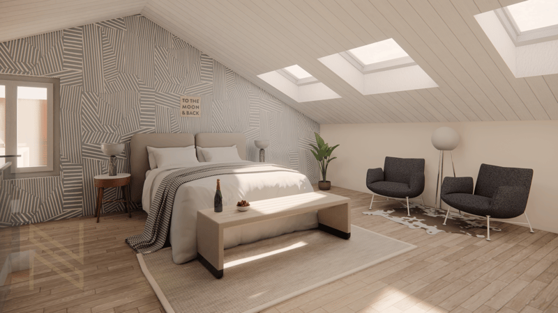 Dachgeschoss / Verschiedene Ausbau-Designs möglich