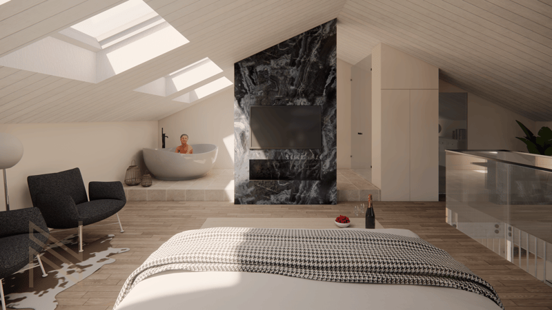 Dachgeschoss / Verschiedene Ausbau-Designs möglich