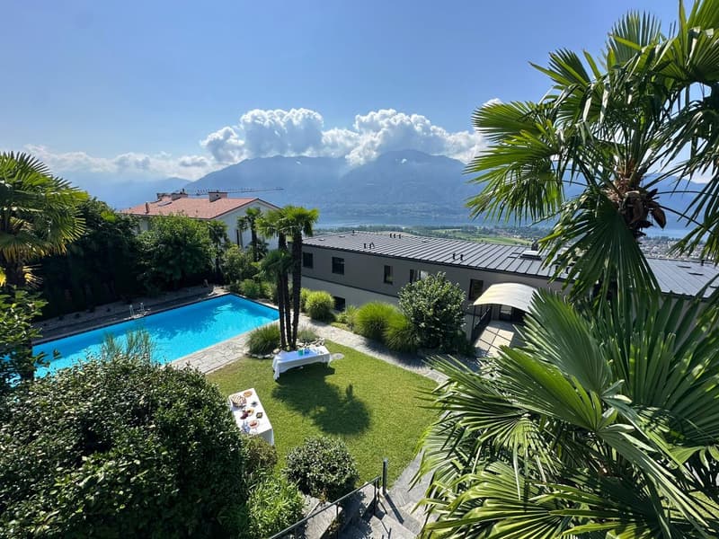 4.5 Appartamento con giardino e parziale vista lago - Residenza Lumino Locarno (3)