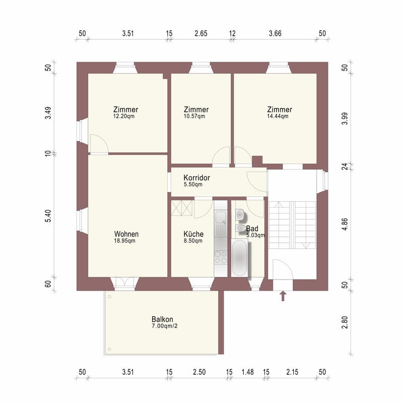 Grundriss 4 Zimmer EG_3OG_S1