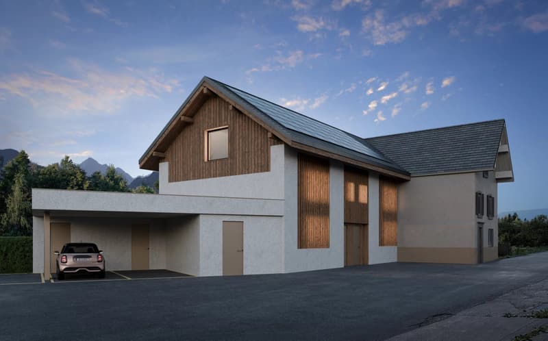 Renovated semi-detached houses with private garden ? Chessel (VD) (2)