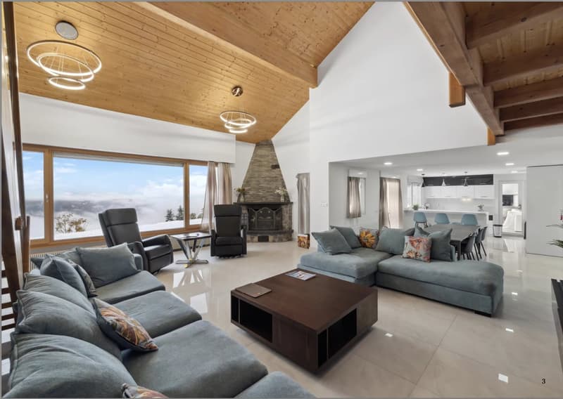 6.5-room chalet with panoramic view in Bluche / Crans-Montana ? Sale to foreigners authorized (2)