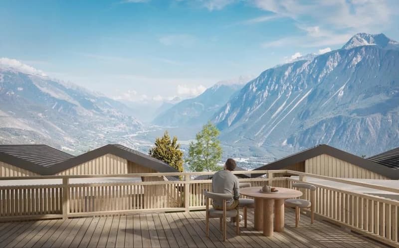 Chalets contemporains à Mollens  Promotion Les Martelles (2)
