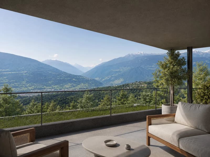 Savièse ? New 2.5-room apartment with large terrace and private green space (2)