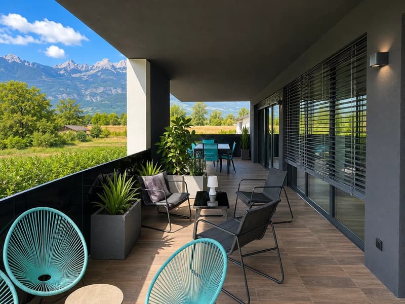 3.5 room apartment with large covered terrace (2)