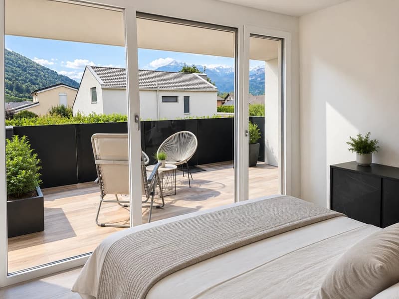3.5 room apartment with large covered terrace (13)