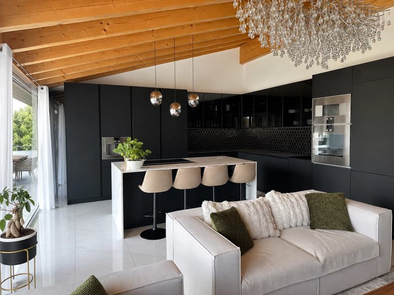 Attique 5,5 pièces - haut standing - terrasse 40 m², jacuzzi domotique (5)