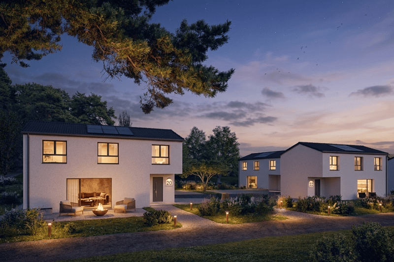 Die Konstruktion des Hameau de Ferpicloz schreitet voran. Letzte Villa verfügbar! (2)