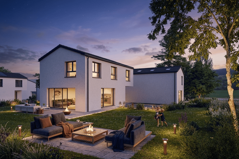 Die Konstruktion des Hameau de Ferpicloz schreitet voran. Letzte Villa verfügbar! (3)