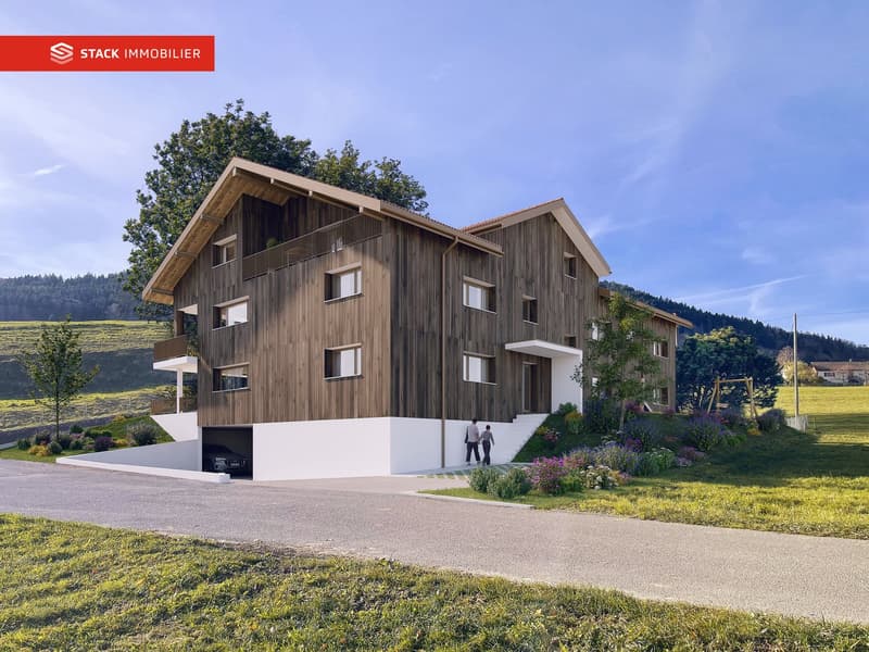 Neue 3.5-Zimmer-Wohnung mit großem Balkon – Freie Sicht im Herzen von Gibloux (1)