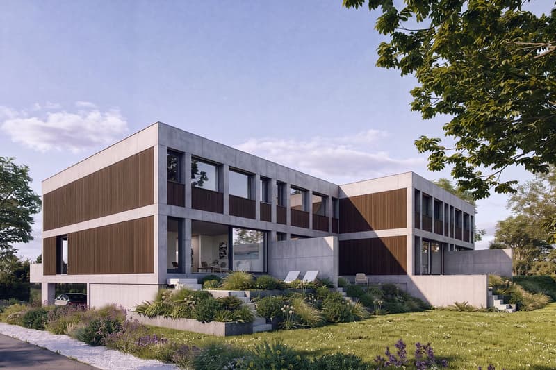 Architecture et beaux volumes | Villa C du projet Pra Vinea à Corminboeuf (3)