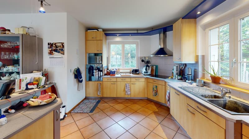 Charming individual villa with 4.5 rooms in Fenin and numerous garages (3)
