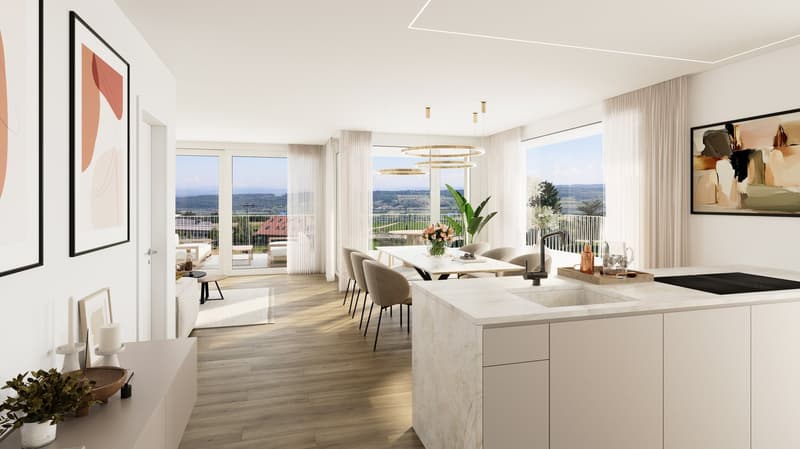 3.5-Zimmerwohnung im Attikageschoss mit grosser teilgedeckter Terrasse (2)