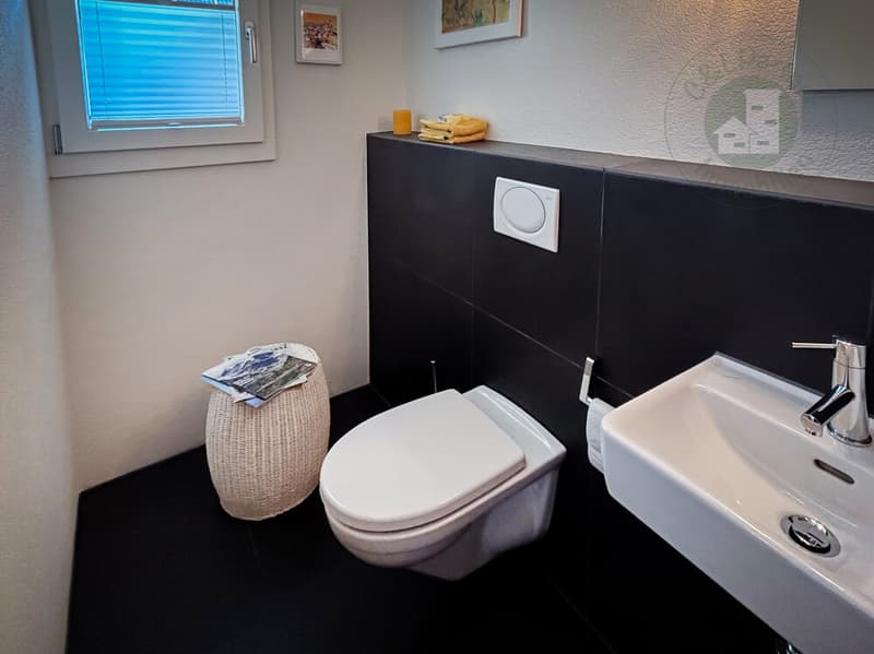 Das moderne "Stille Örtchen" Gäste WC im Erdgeschoss