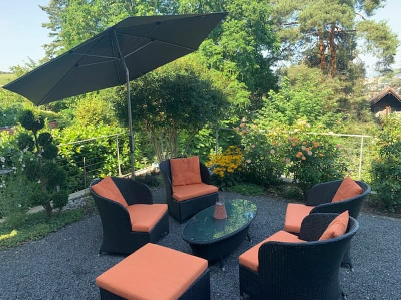 Gartensitzplatz im Grünen.