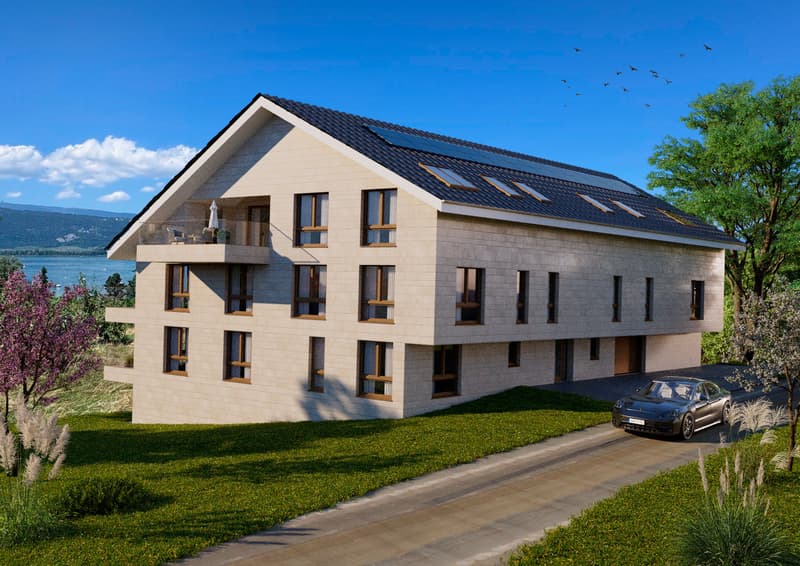 Unobstructed lake view of Lake Biel – Exclusive new apartments in Lüscherz (2)