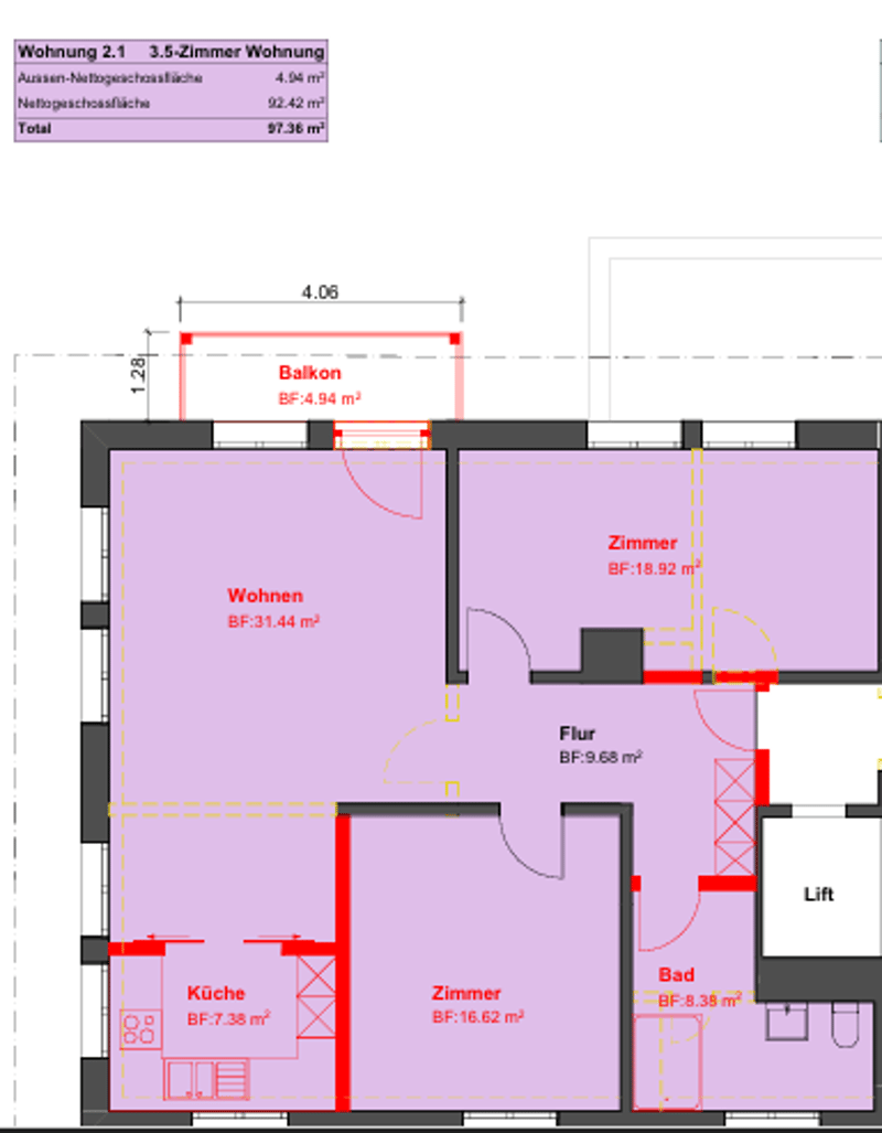 Appartamento luminoso 3.5 locali con balcone a Laufenburg – disponibile immediatamente! (2)