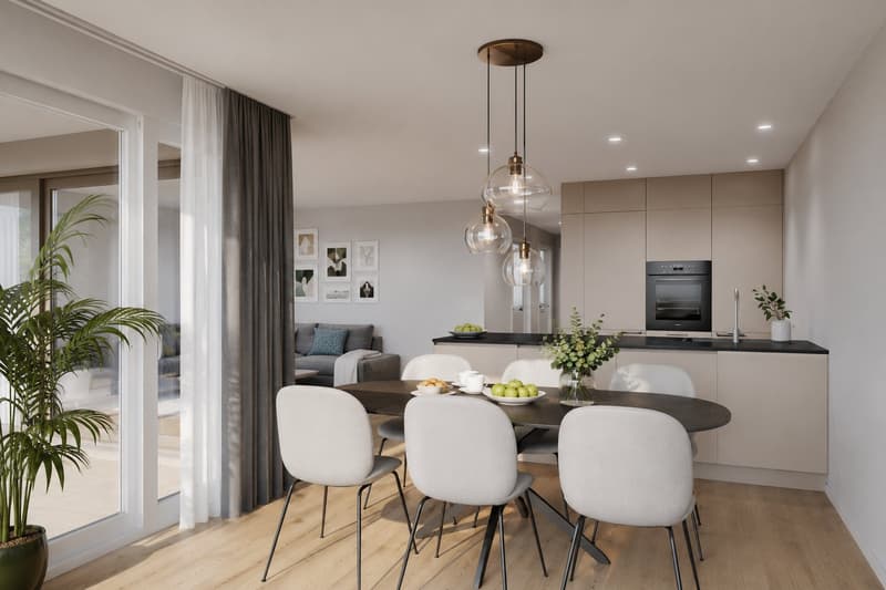 Tolle 3.5-Zimmer Neubauwohnung in der Nähe des Bahnhofs mit Abendsonne (1)