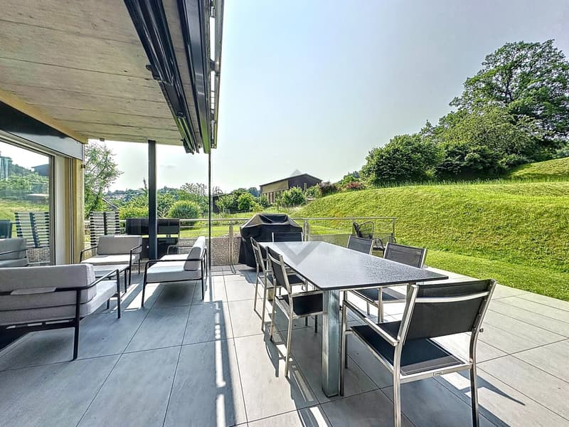Apartment 4.5 rooms with garden, 25 minutes from Fribourg (1)