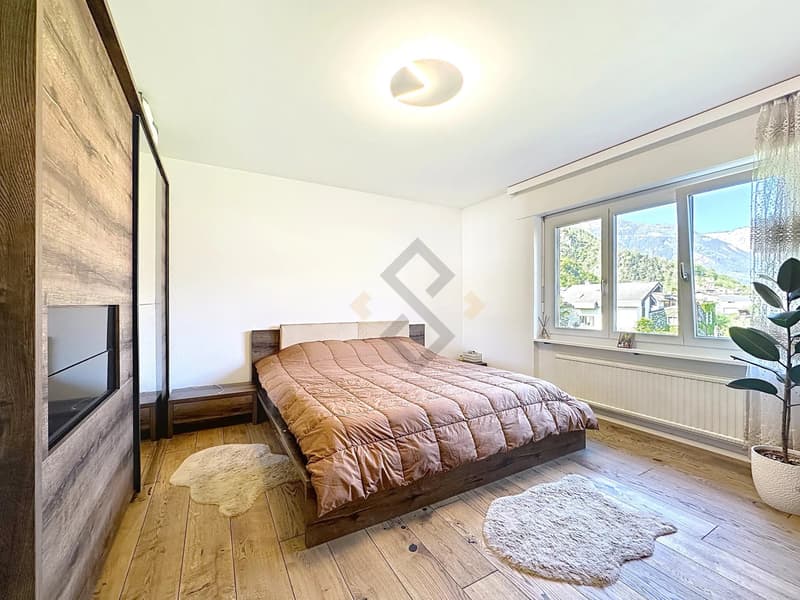 Spacious apartment with fireplace in Tourtemagne (4)