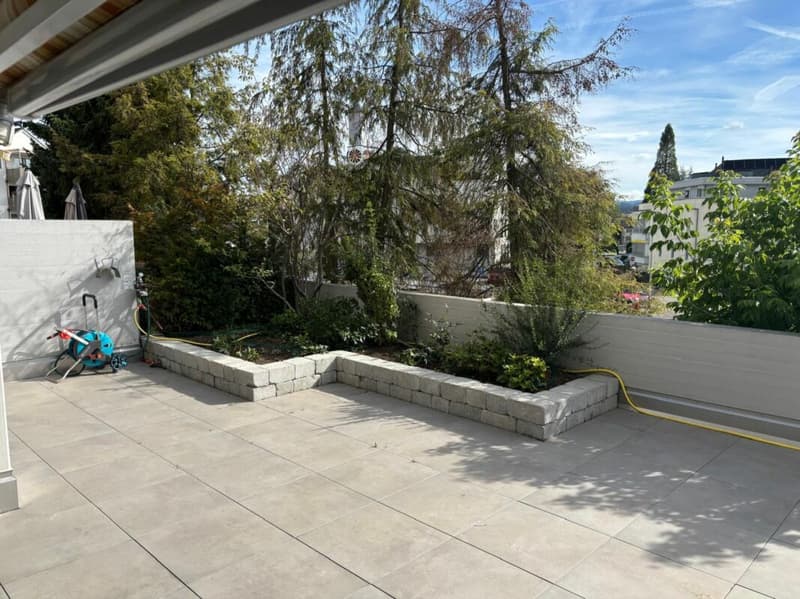 Terrasse begrünt