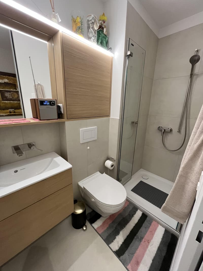 Appartamento di 4,5 locali di valore nuovo con ampio balcone (vista sulla montagna e sul lago) e 2 posti auto in parcheggio sotterraneo. (17)