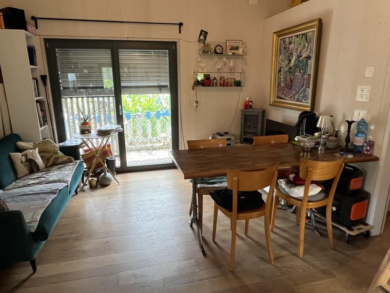 Small house (2.5 rooms, as good as new) with garden in an idyllic location in the holiday village of Walde (with outdoor pool). (4)