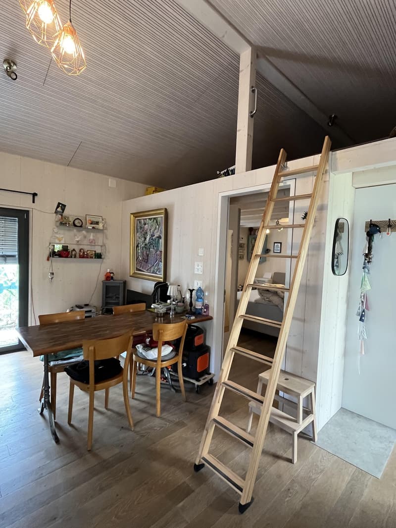 Small house (2.5 rooms, as good as new) with garden in an idyllic location in the holiday village of Walde (with outdoor pool). (6)