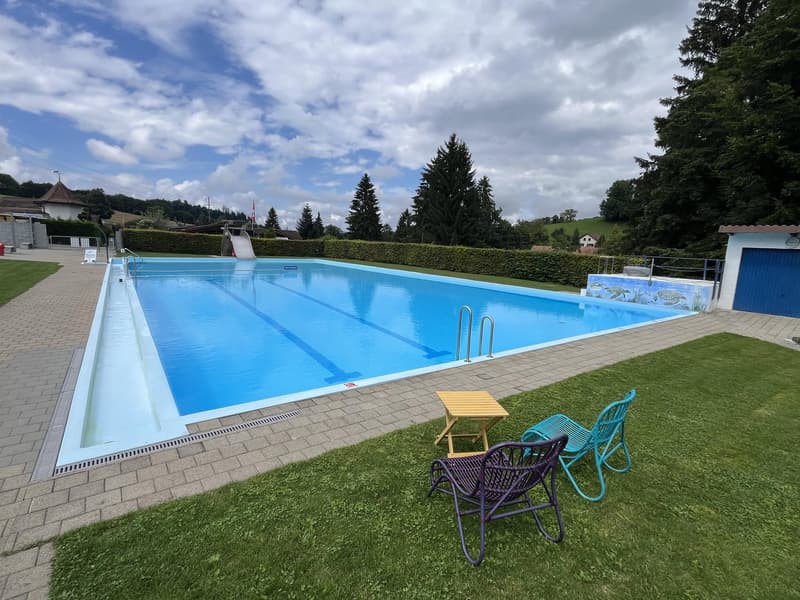 Small house (2.5 rooms, as good as new) with garden in an idyllic location in the holiday village of Walde (with outdoor pool). (28)