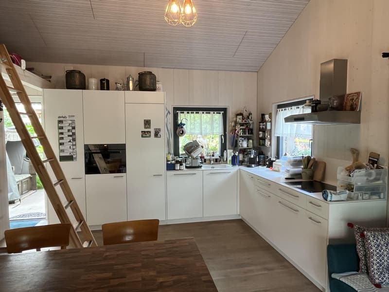 Small house (2.5 rooms, as good as new) with garden in an idyllic location in the holiday village of Walde (with outdoor pool). (7)