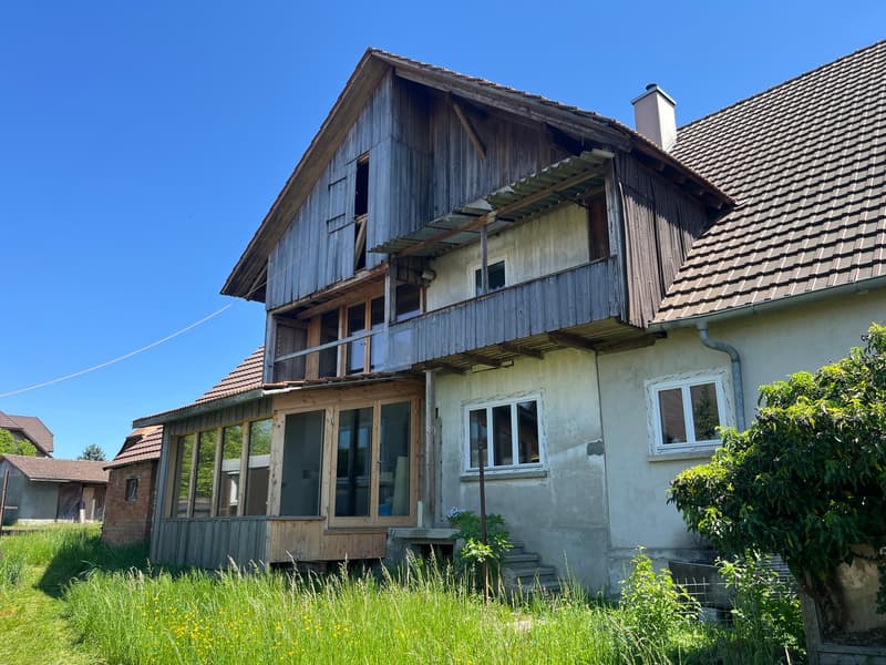 Bauernhausteil zum selber fertig ausbauen an ruhiger Lage mit schönem Garten. (19)