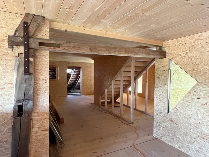 Bauernhausteil zum selber fertig ausbauen an ruhiger Lage mit schönem Garten. (15)