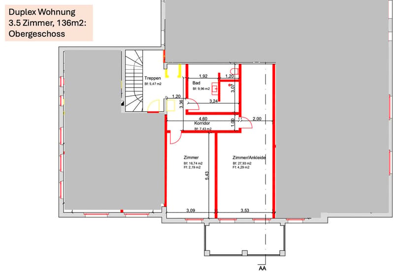 Erstbezug nach Komplettumbau – Moderne 3.5 Duplex-Wohnung mit Charme in Grafenried (19)