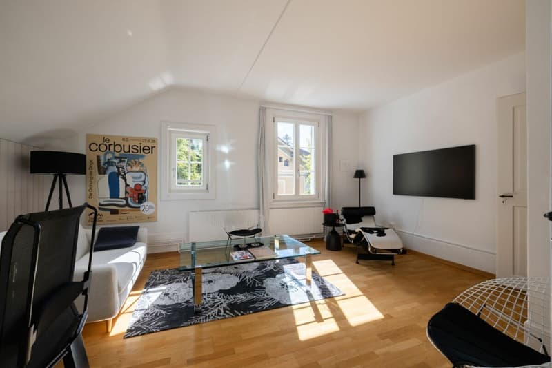 Appartement d'affaires meublé 2.5 pièces avec thème Le Corbusier (1)
