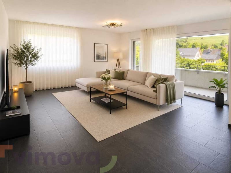 More space to live: Modern apartment with XXL balcony (1)