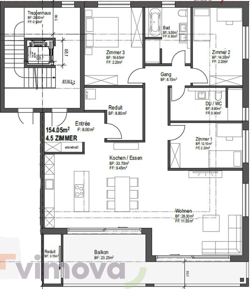 More space to live: Modern apartment with XXL balcony (8)