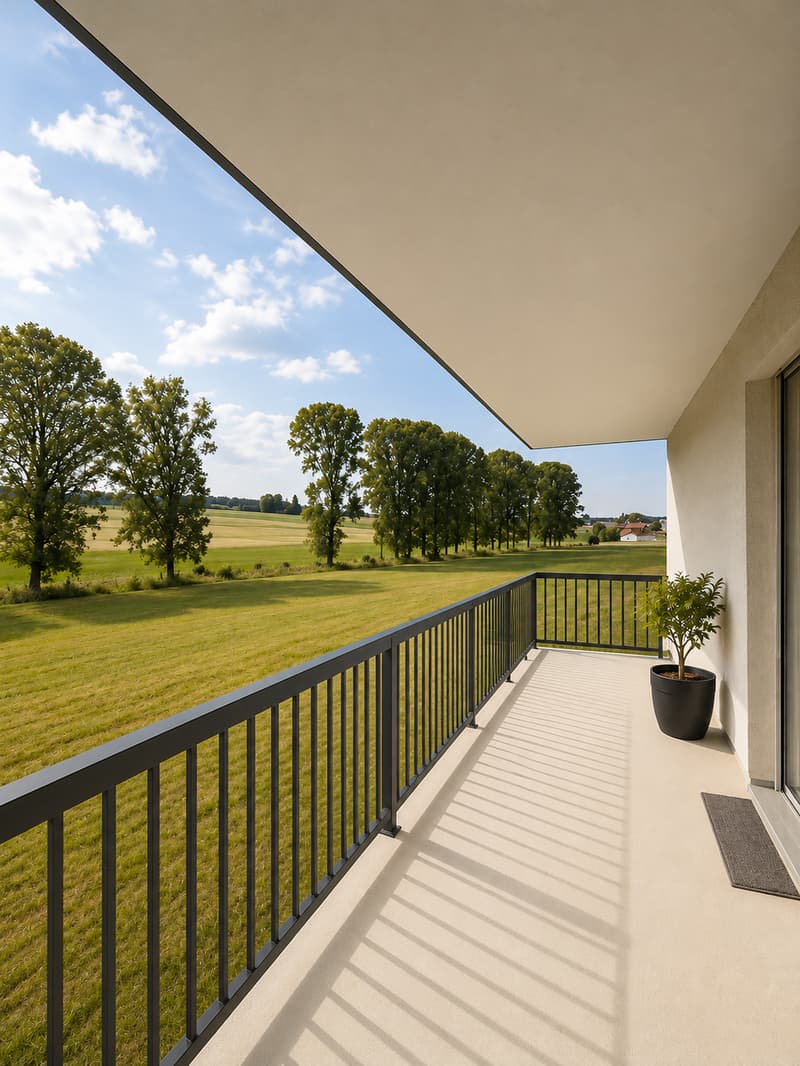 Charmant appartement de 3.5 pièces avec balcon et vue dégagée à Villaraboud (1)