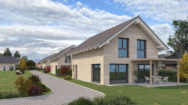 New construction of 5 single-family homes with 2 parking spaces each from CHF 1,060,000 (2)