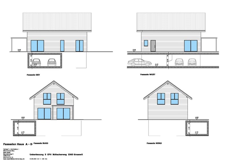 New construction of 5 single-family homes with 2 parking spaces each from CHF 1,060,000 (5)