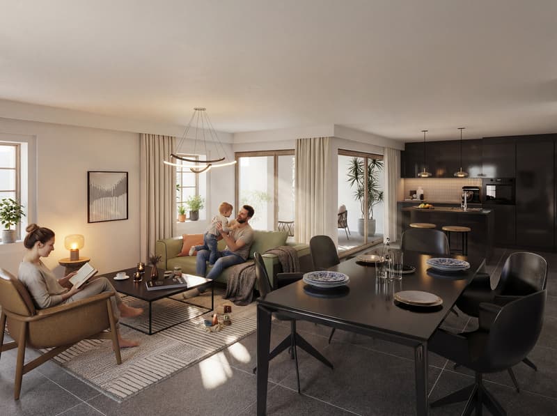 Appartement de 3 1/2 pièces en rez-jardin (lot 2) (6)